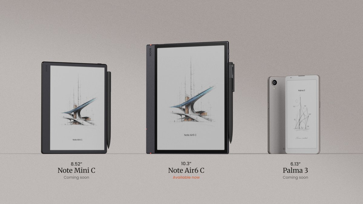 Boox launches three new E Ink devices with Android 16