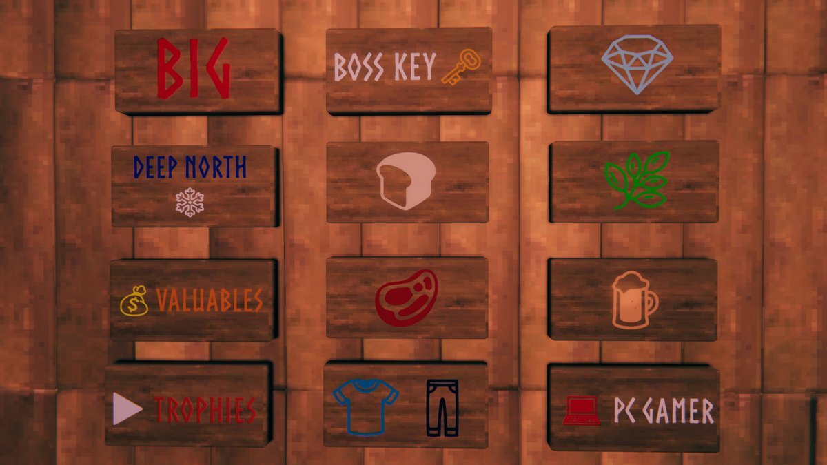 Valheim storage chests: color-code signs without mods