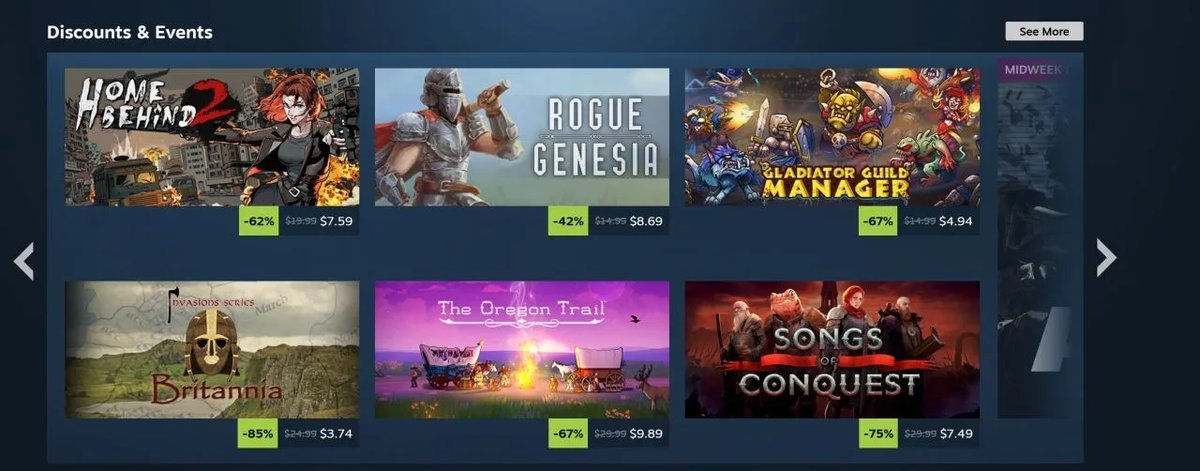 Steam's Discounts and Events Tab Becomes Top Traffic Driver