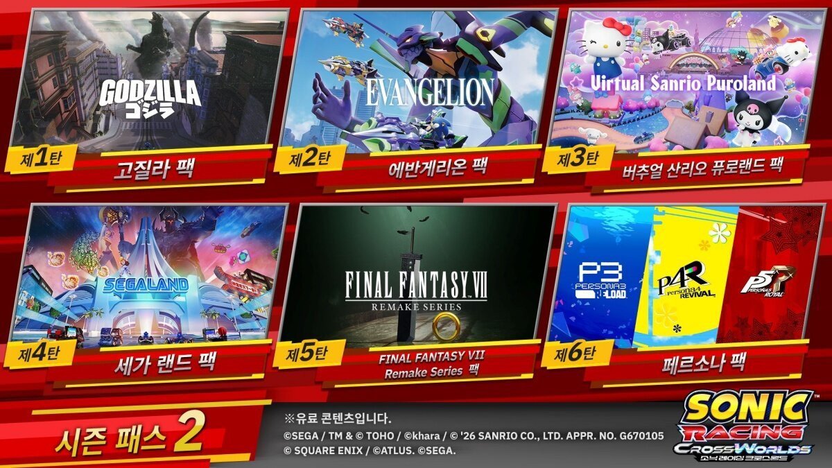 Sonic Racing: CrossWorlds Season 2 adds Final Fantasy VII