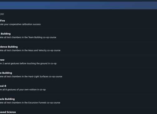 Steam Beta Splits Achievements by Category